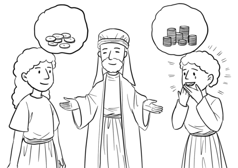 Luke 7 41 42 A Sinful Woman Anoints Jesus Coloring Page